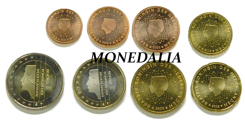2010 - HOLANDA - TIRA EUROS - 8 MONEDAS