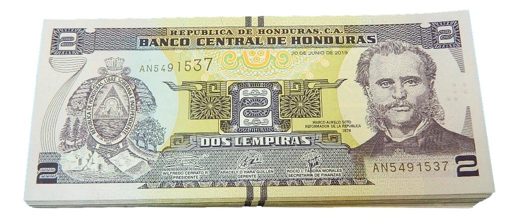 2019 - HONDURAS - 2 LEMPIRAS - LOTE 100 BILLETES