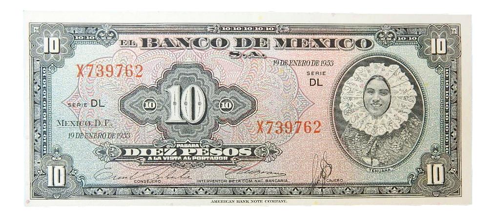 1953 - MEXICO - 10 PESOS - BILLETE