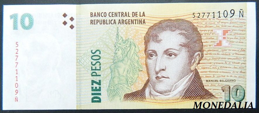 2011 - ARGENTINA - 10 PESOS - MANUEL BELGRANO