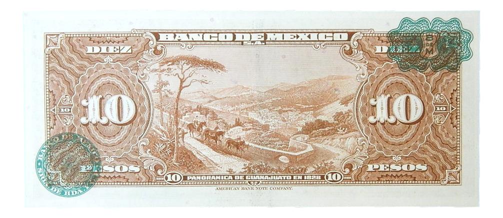 1954 - MEXICO - 10 PESOS - TEHUANA - BILLETE