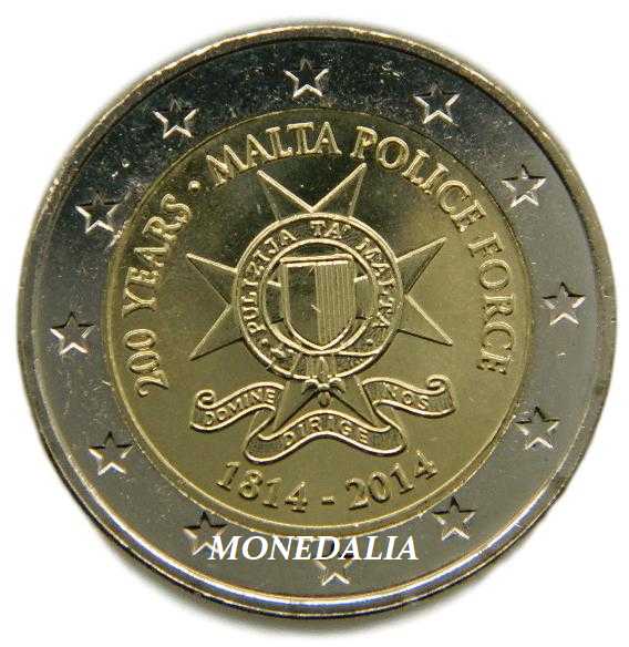 2014 - MALTA - 2 EUROS - FUERZA POLICIAL