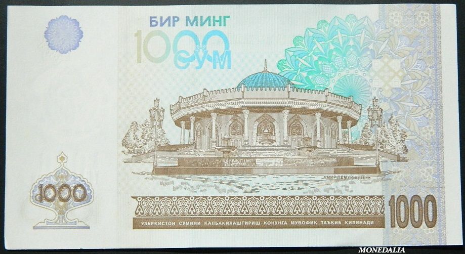 2001 - UZBEKISTAN - 1000 SOM - UNC