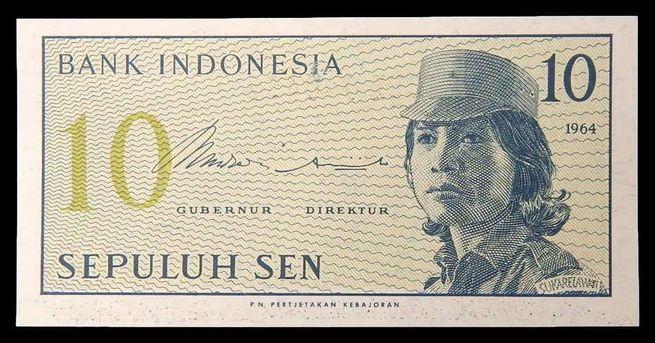 1964 - INDONESIA - 10 SEN - PICK 92 - SC