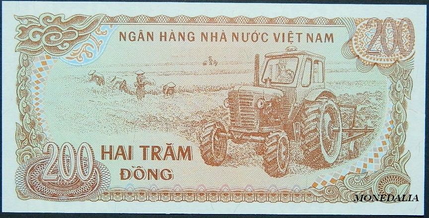 1987 - VIETNAM - 200 DONG - PICK 100 - BILLETE - UNC