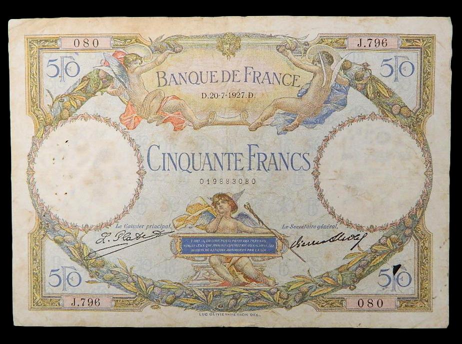 1927 - FRANCIA - 50 FRANCS - RC
