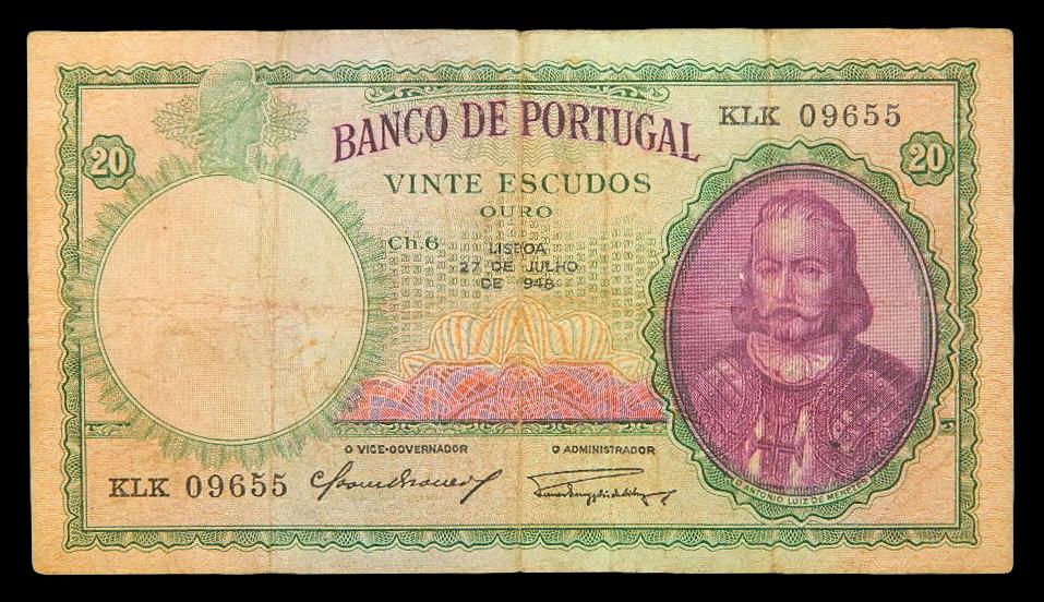 1948 - PORTUGAL - 20 ESCUDOS - BC-