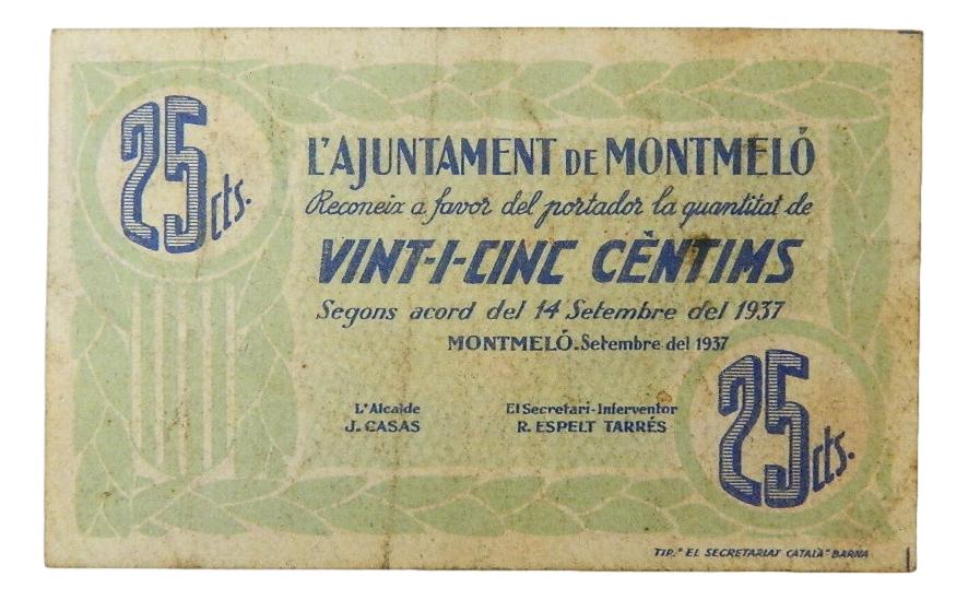 L´Ajuntament de Montmeló,25 ctms.setembre del 1937 - AT-1590 - MBC