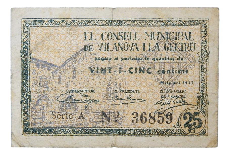 El consell Municipal de Vilanova i la Geltrú,50 ctms.maig  1937 - AT-2866 - MBC