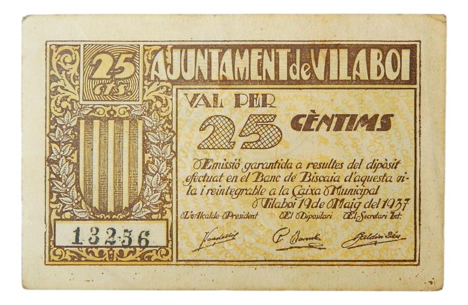 Ajuntament de Vilaboi, 25 ctms. 19 de maig del 1937 - AT-2762 . MBC