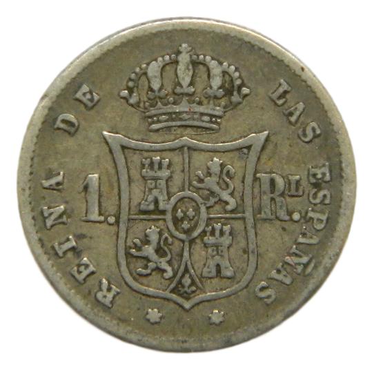 1859 - ISABEL II - 1 REAL - MADRID - BC
