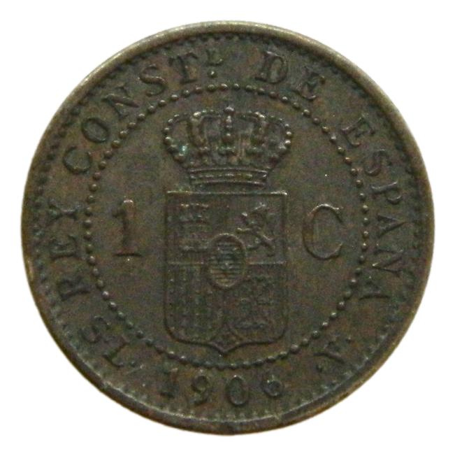 1906 - ALFONSO XIII - 1 CENTIMO - *6 - SLV