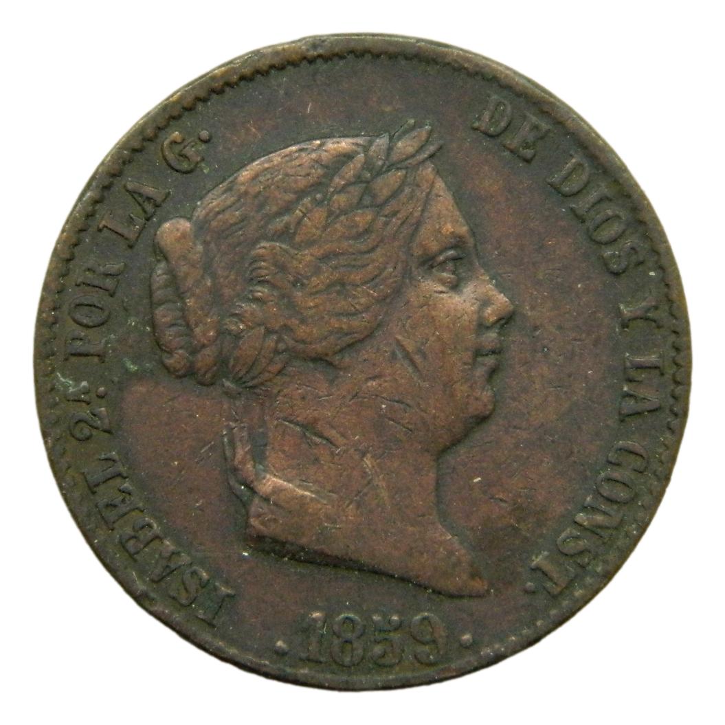 1859 - ISABEL II - 25 CENTIMOS DE REAL - SEGOVIA