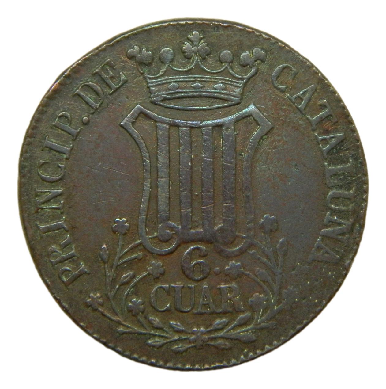 1839 - ISABEL II - 6 CUARTOS - CATALUNYA