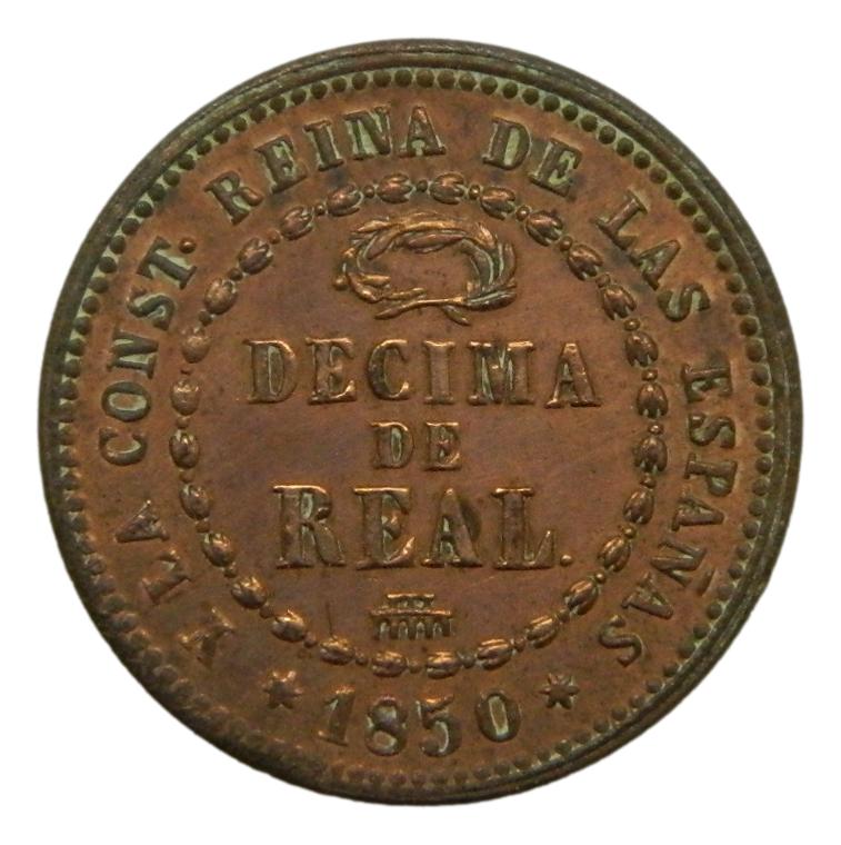 1850 - ISABEL II - DECIMA DE REAL - SEGOVIA