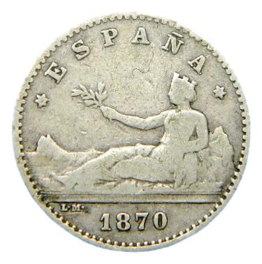 1870 - GOBIERNO PROVISIONAL - 50 CENTIMOS - SNM - BC