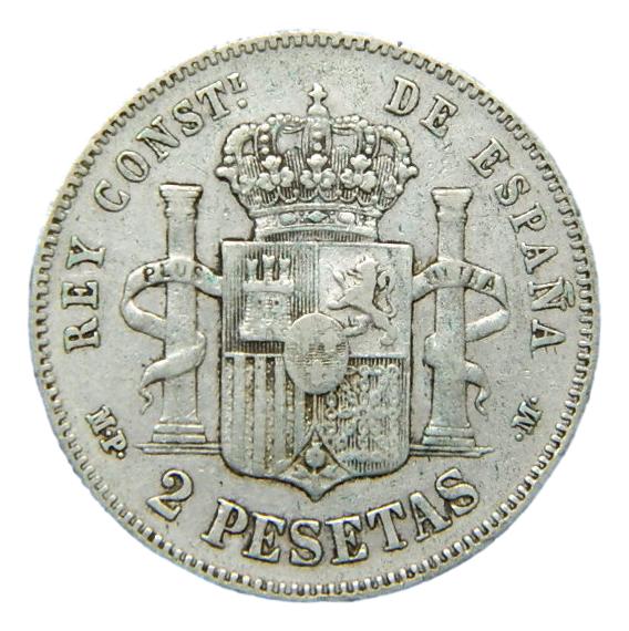 1889 - ALFONSO XIII - 2 PESETAS - MPM - MBC