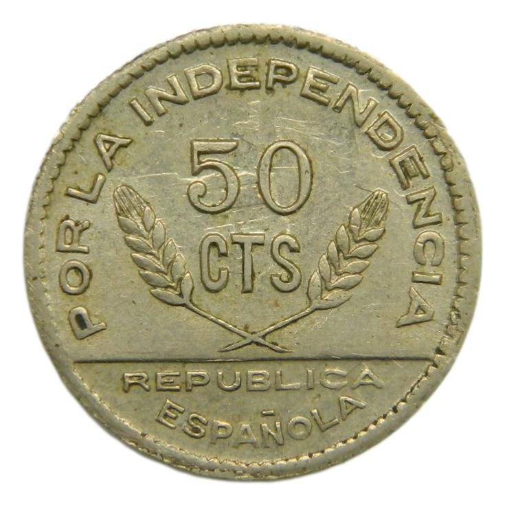 CONSEJO DE SANTANDER, PALENCIA Y BURGOS - 50 CENTIMOS - 1937 