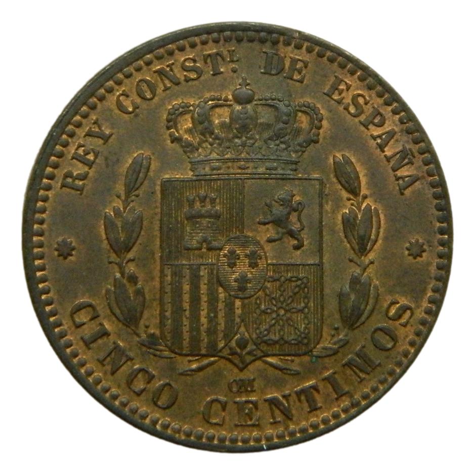1879 OM - ALFONSO XII - 5 CENTIMOS - MADRID