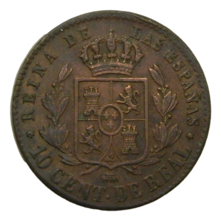 1861 - ISABEL II - 10 CENTIMOS DE REAL - SEGOVIA