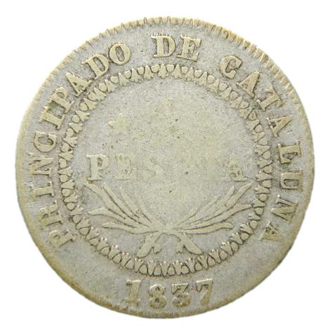 1837 - ISABEL II - 1 PESETA - CATALUÑA