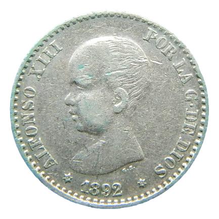 1892 *9-2 - ALFONSO XIII - 50 CENTIMOS - PGM