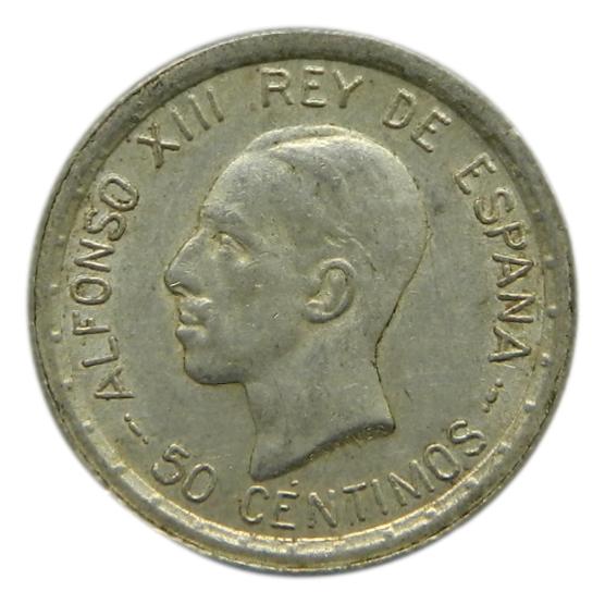 1926 - ALFONSO XIII - 50 CENTIMOS - PCS - SC-