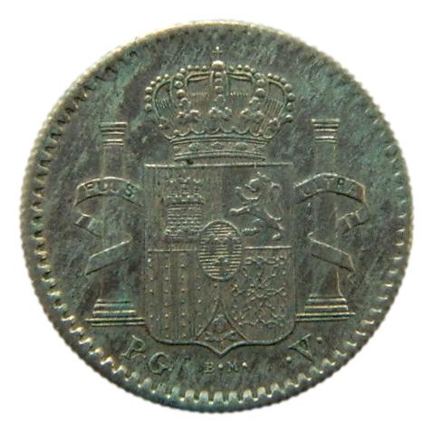 1896 - ALFONSO XIII - 5 CENTAVOS DE PESO - PUERTO RICO