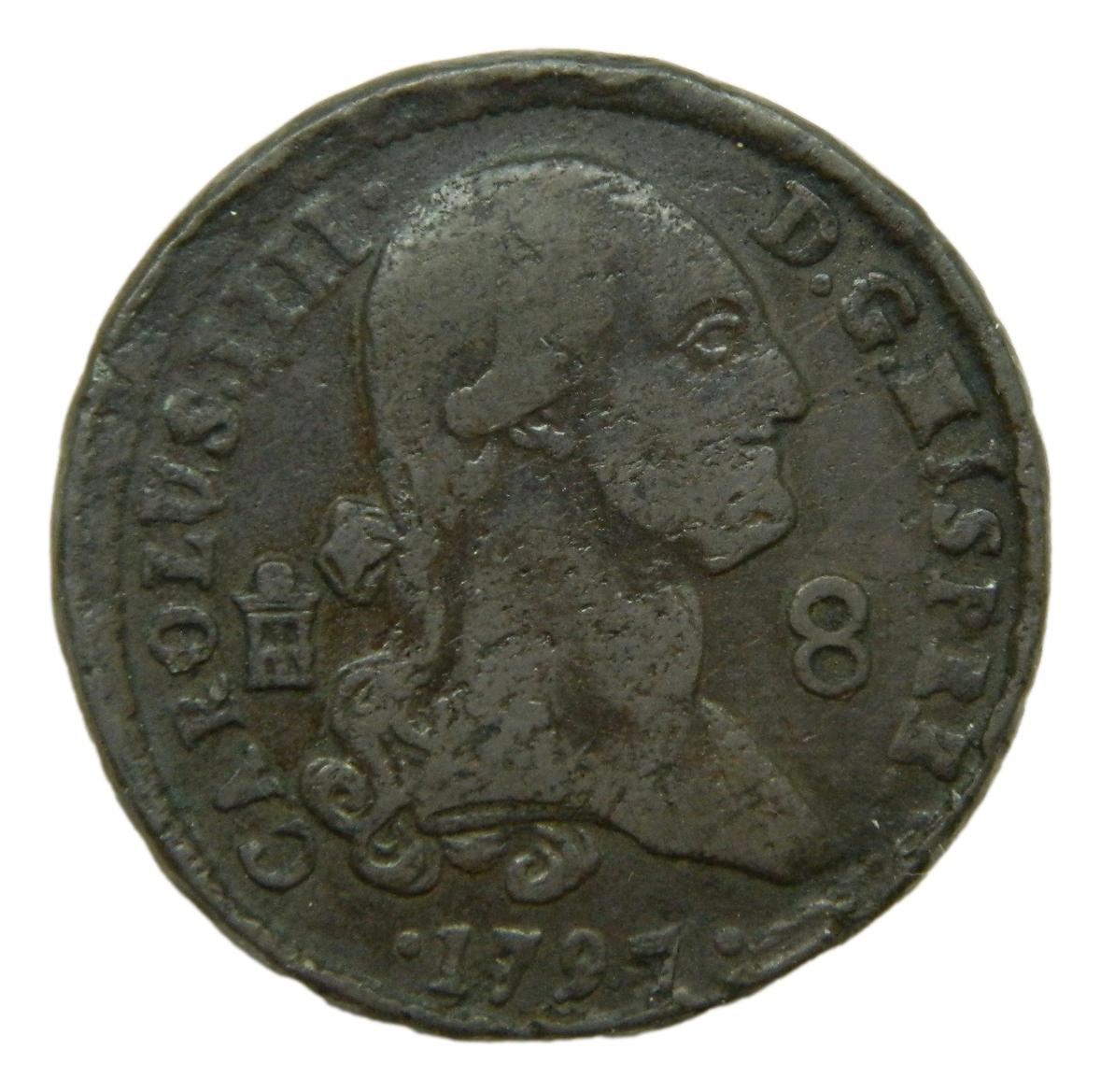 1797 - CARLOS IV - 8 MARAVEDIS - SEGOVIA