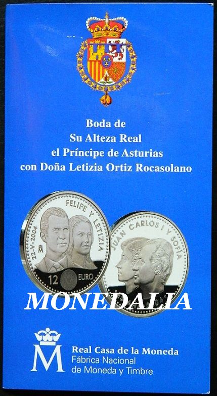2004 - 12 EUROS - FELIPE Y LETIZIA - CARTERA