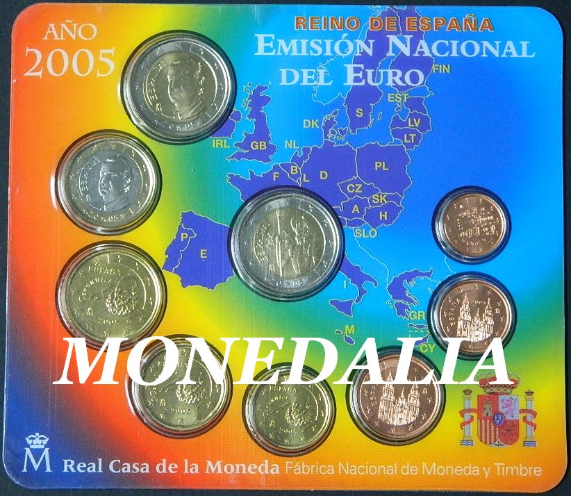 2005 - CARTERA EUROS ESPAÑA - 2 EUROS QUIJOTE - FNMT
