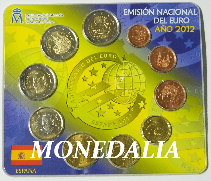 2012 - ESPAÑA - CARTERA OFICIAL EUROS FNMT