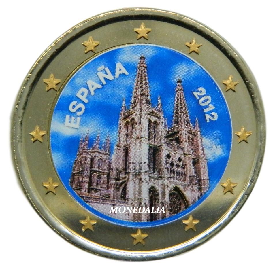 2012 - ESPAÑA - 2 EUROS - CATEDRAL- BURGOS - COLOR