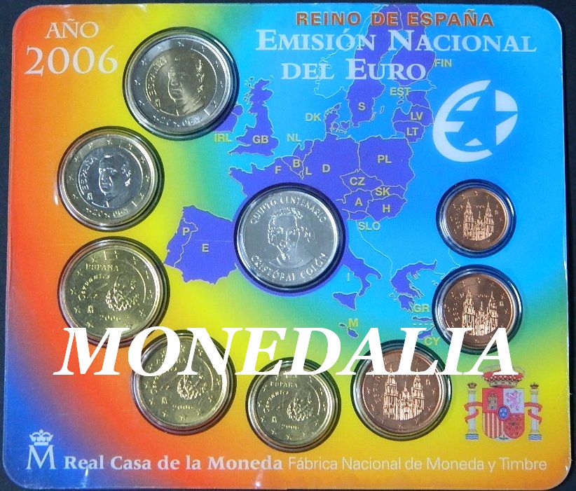 2006 - CARTERA EUROS ESPAÑA - MEDALLA PLATA COLON