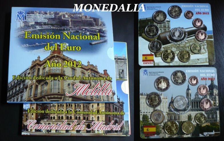 2012 - 2 CARTERAS EUROS ESPAÑA - COMUNIDAD DE MADRID Y MELILLA