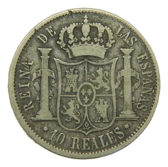 1853 - ISABEL II - 10 REALES - SEVILLA - PLATA