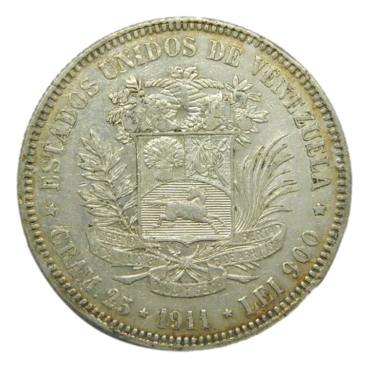 1911 - VENEZUELA - BOLIVAR - PLATA