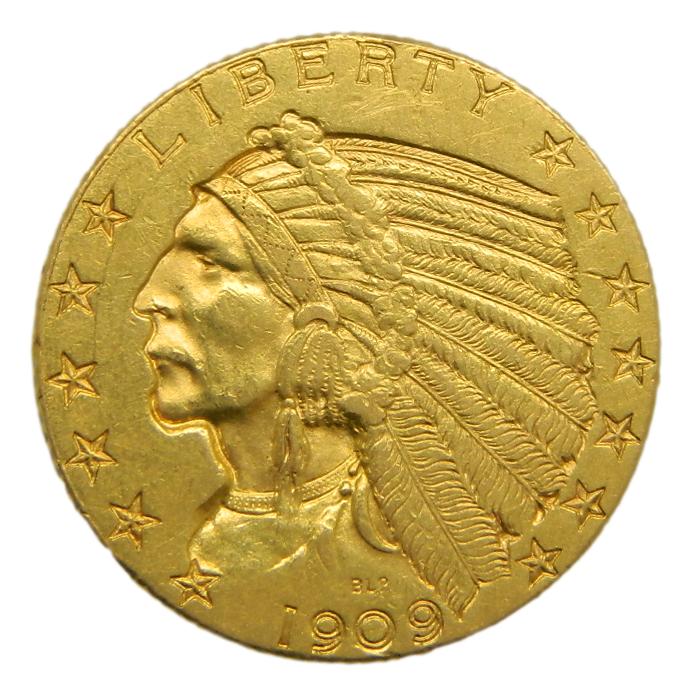 1909 - USA - 5 DOLLARS - INDIAN HEAD - MBC+