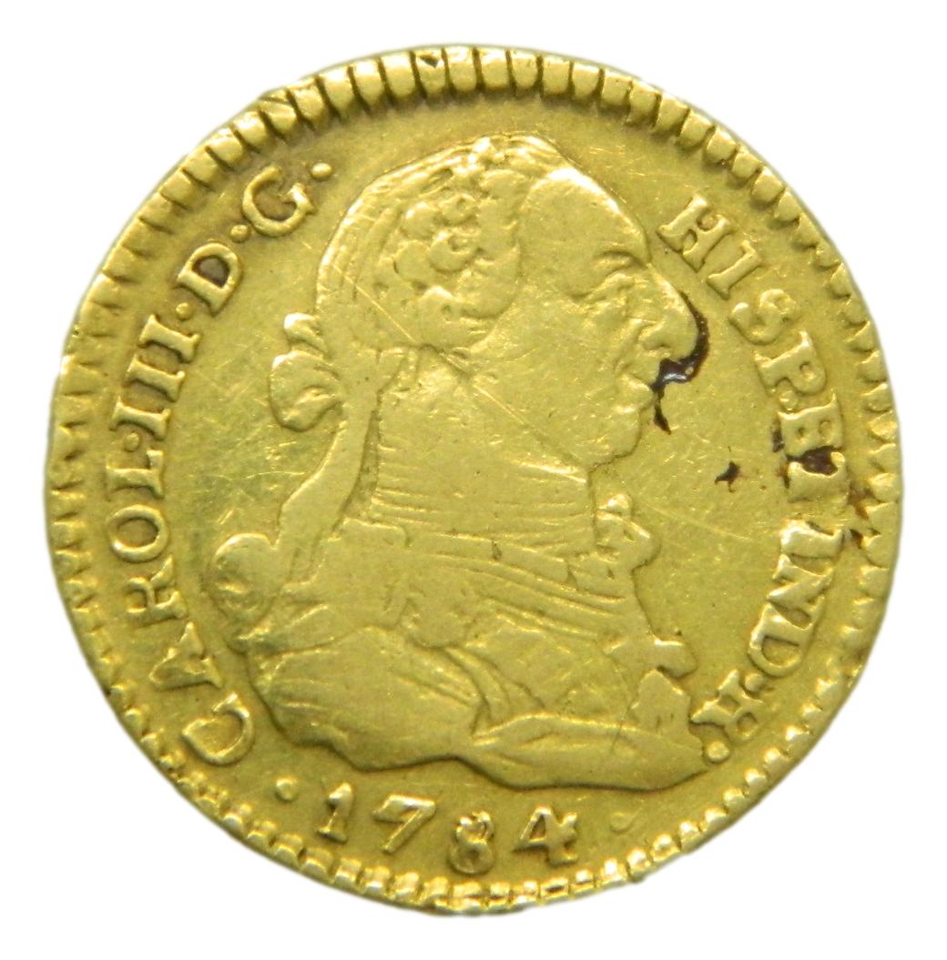 1784 SF - CARLOS III - 1 ESCUDO - POPAYAN - BC