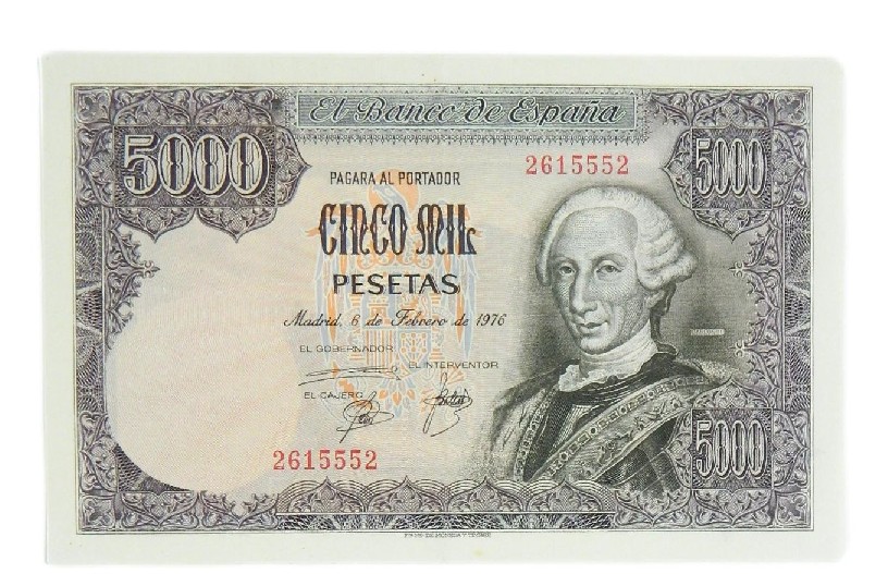 1976 - ESPAÑA - BILLETE - 5000 PESETAS - EBC