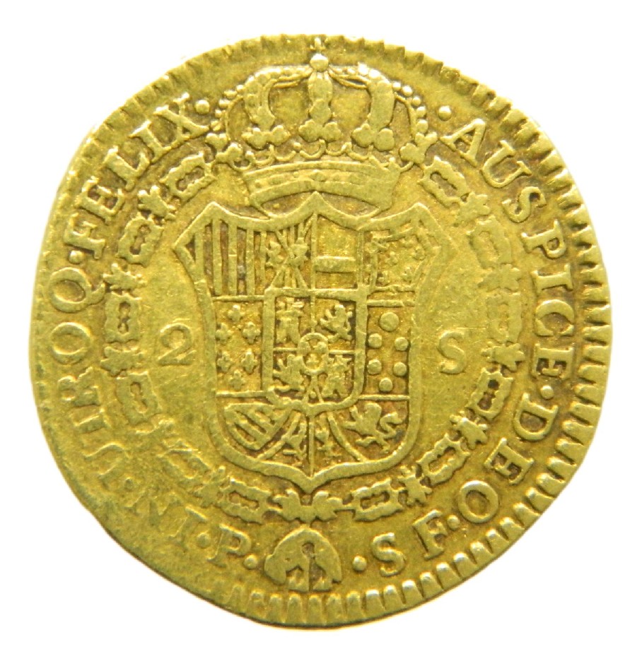 1791 SF - CARLOS IV - 2 ESCUDOS - POPAYAN - BC