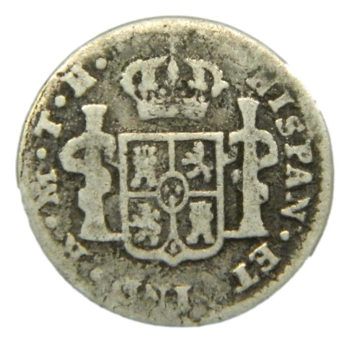 1807 TH - CARLOS IV - 1/2 REAL - MEXICO - PLATA - BC