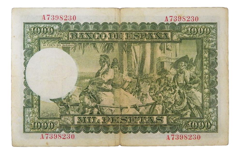 1951 - ESPAÑA - BILLETE - 1000 PESETAS - JOAQUIN SOROLLA - BC-