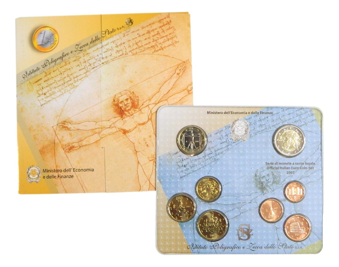 2007 - ITALIA - CARTERA EUROS - 8 MONEDAS