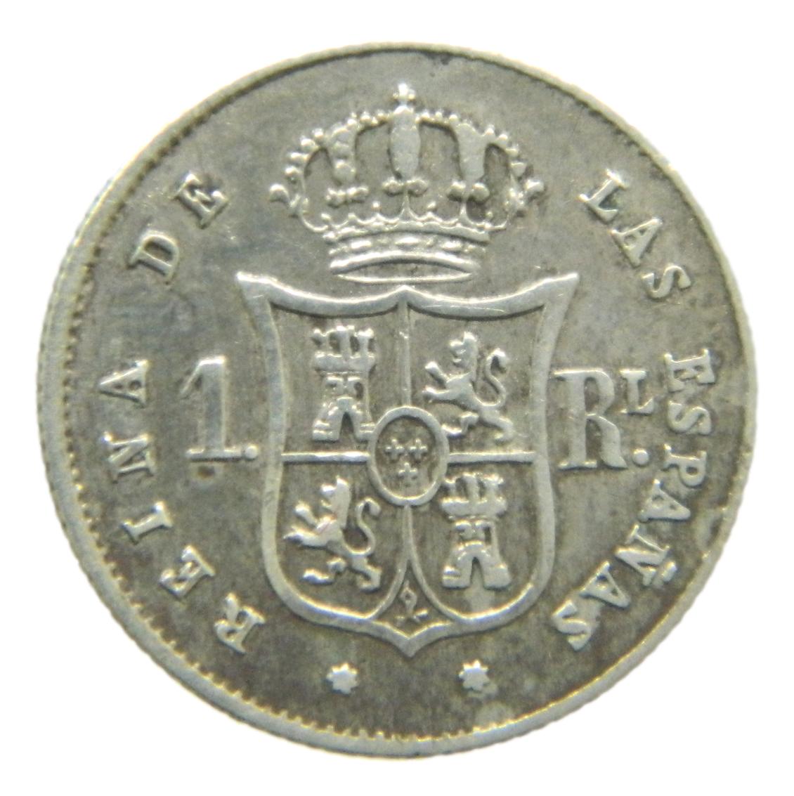 1852 - ISABEL II - 1 REAL - SEVILLA - MBC