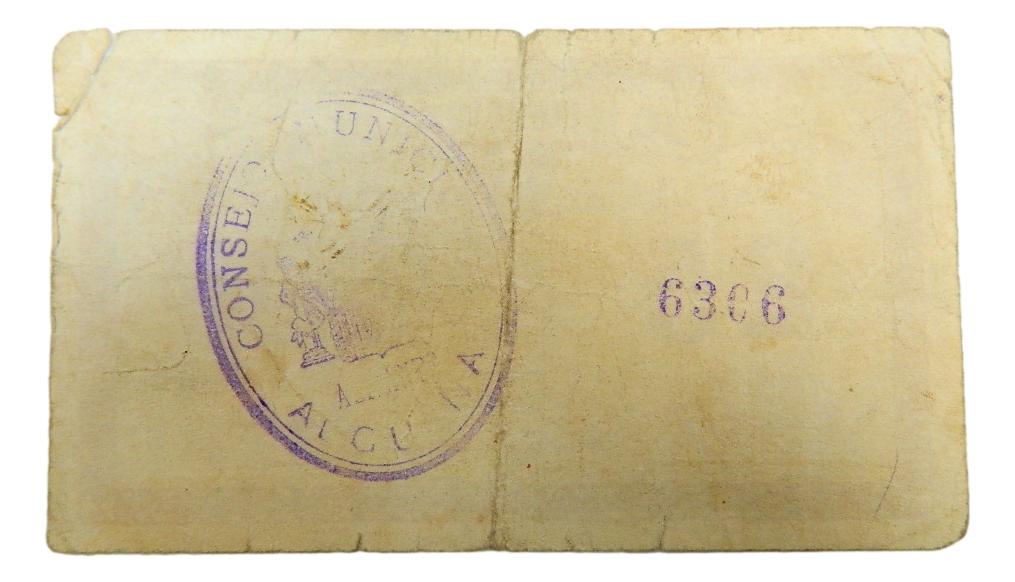 ALGUEÑA - BILLETE - 25 CENTIMOS - AGB 120 A - 1 JULIO 1937 - MBC