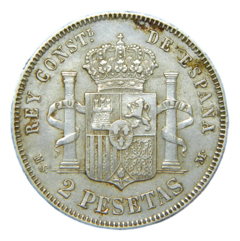 1882 *18-82 - ALFONSO XII - 2 PESETAS - MADRID - MSM