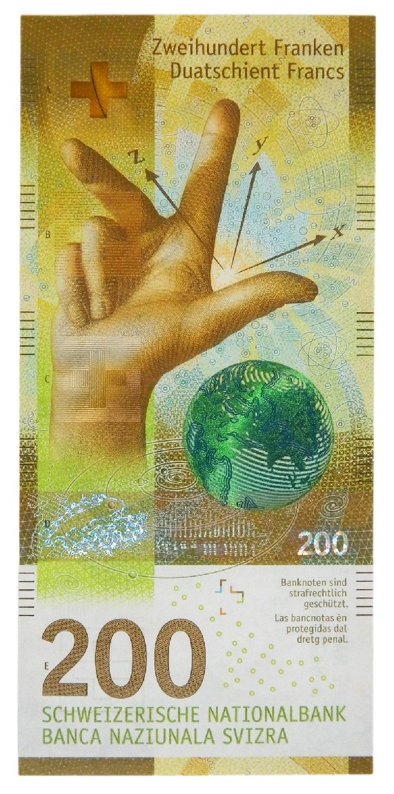 2016 - SUIZA - 200 FRANCS - BILLETE - SC