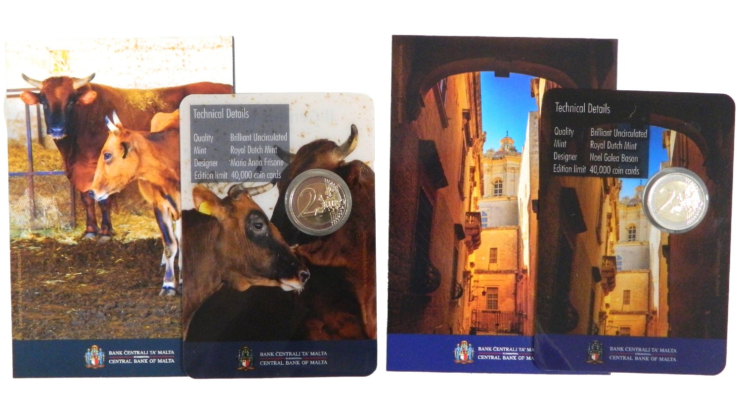 2025 - MALTA - 2 EUROS - PAREJA - MDINA Y BUEY MALTES - COINCARD