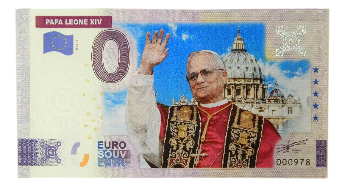BILLETE 0 EUROS - PAPA LEON XIV - COLOR